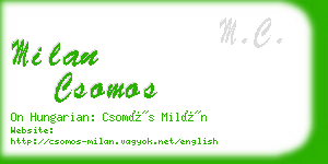 milan csomos business card